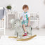 Qaba Rocking Horse, Kids Rocking Animal, Elephant Rocker with Realistic Sounds, Plush Ride on Toy for Years 2-4, Gray