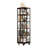 5 Tiers Rotating Bookshelf, Corner Bookcase, 360 Display Wood Spinning Bookshelves, Floor Standing Bookcase Narrow Shelf, Rustic Brown
