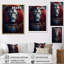 Ancien portrait d'un roi lion majestueux sur toile-399303313-399303314