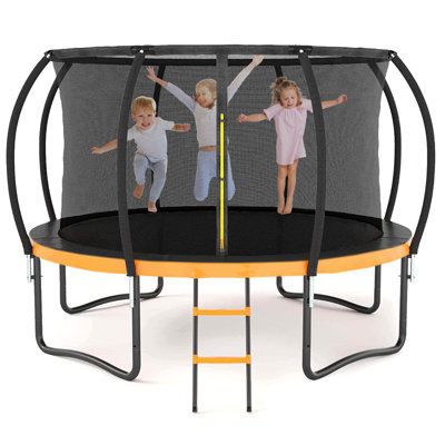 12Ft Outdoor Big Trampoline With Inner Safety Enclosure Net