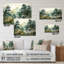 Tonalis Whispering Pines Pointillism I - art mural forêt acrylique pour le salon-624583729