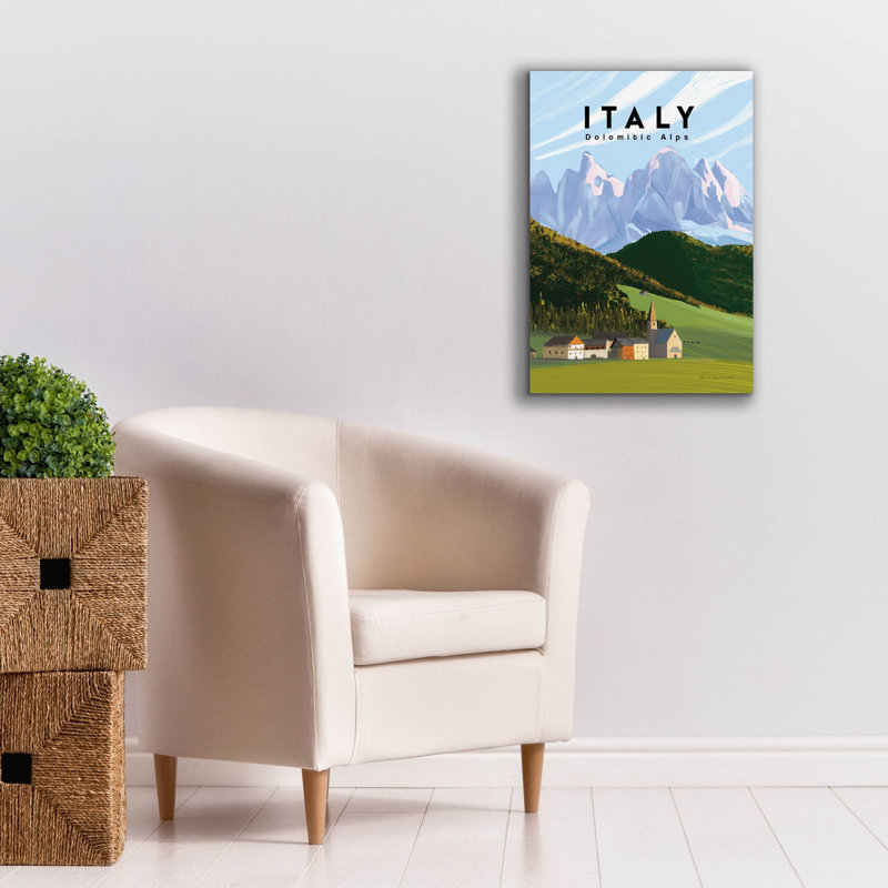 «Italian Alpes» par Omar Escalante, art mural sur toile, H 26 po x l 18 po x P 0,75 po