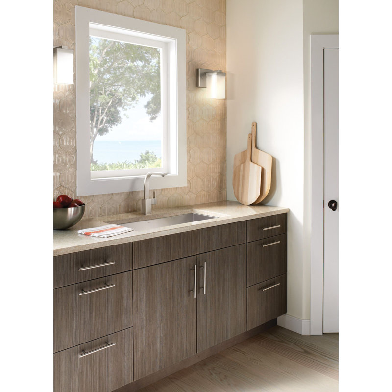 90 Degree 1-Light Bath Sconce, Brushed Nickel, 1