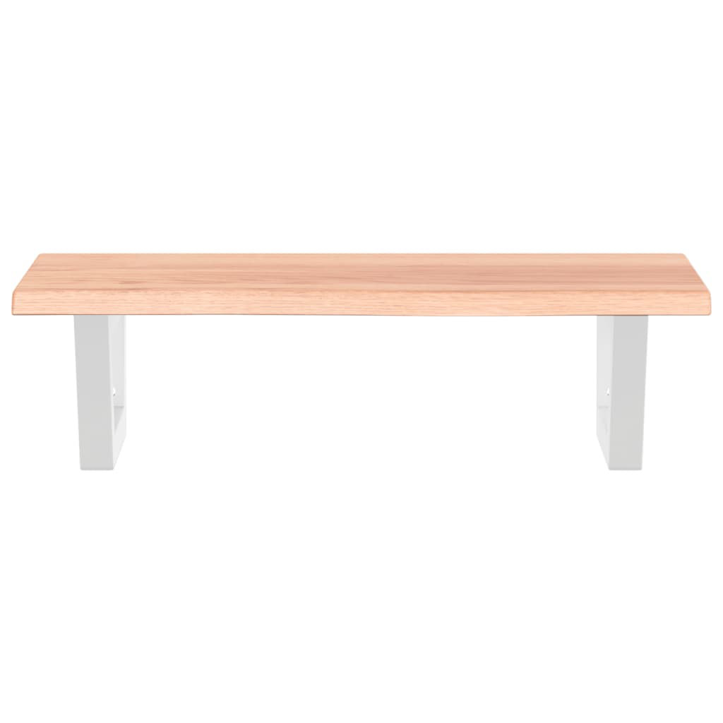 Basin Shelf Wall Mounted Steel And Solid Wood Oak
