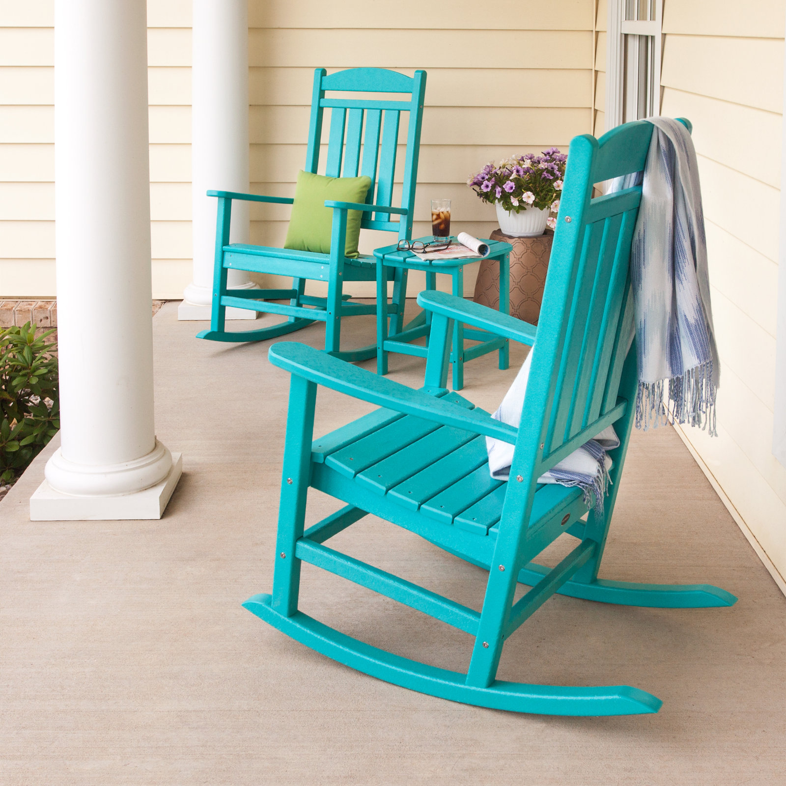 POLYWOOD® Rocker 2-Person Patio Seating Group, Aruba