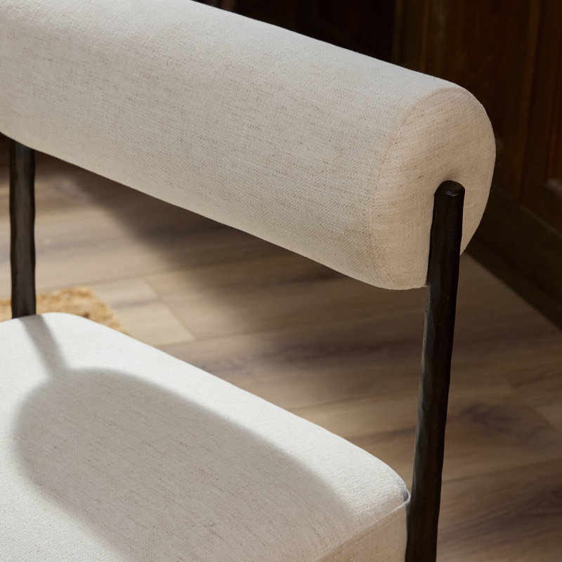 Jazelle Metal Dining Chair-Laughlin Ochre, Crypton Nomad Snow
