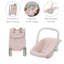 Teamson Kids Polka Dot Princess Baby Doll Carrier & Car Seat Set, Pink