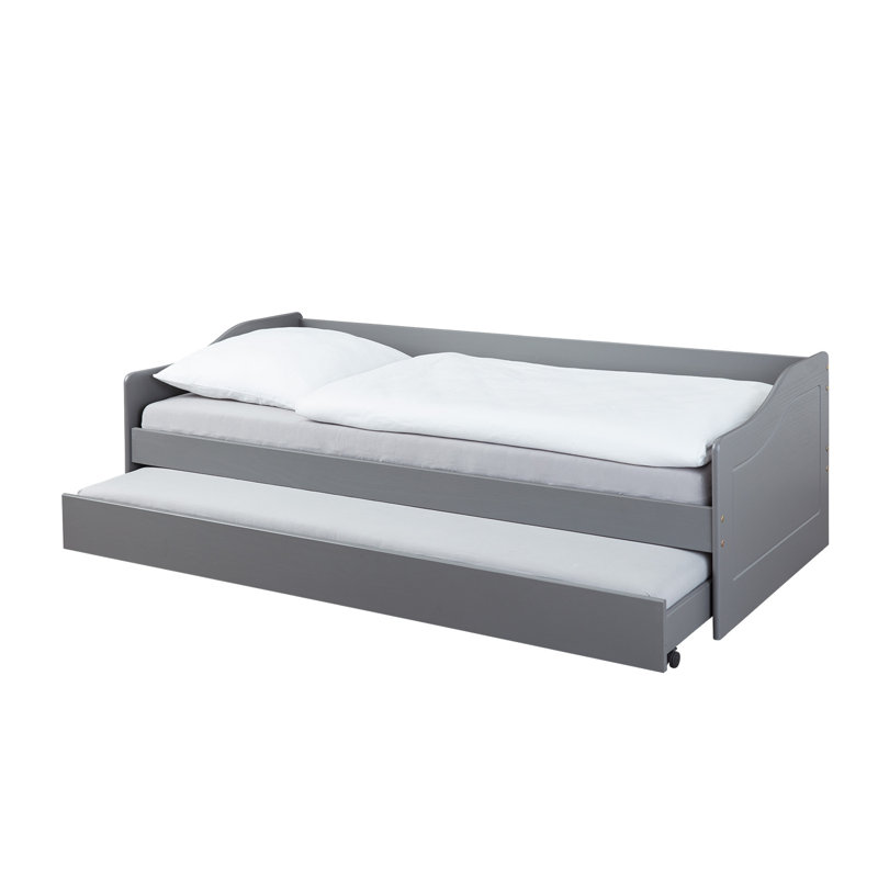Sanah Children's Bed - Incl. Pull-out Bed, 90 x 200cm , Grey
