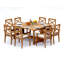 9 Pcs Grade-A Teak Wood Dining Set: 60" Square Rectangle Butterfly Table And 8 Granada Stacking Arm Chairs #11GR1408-758136941