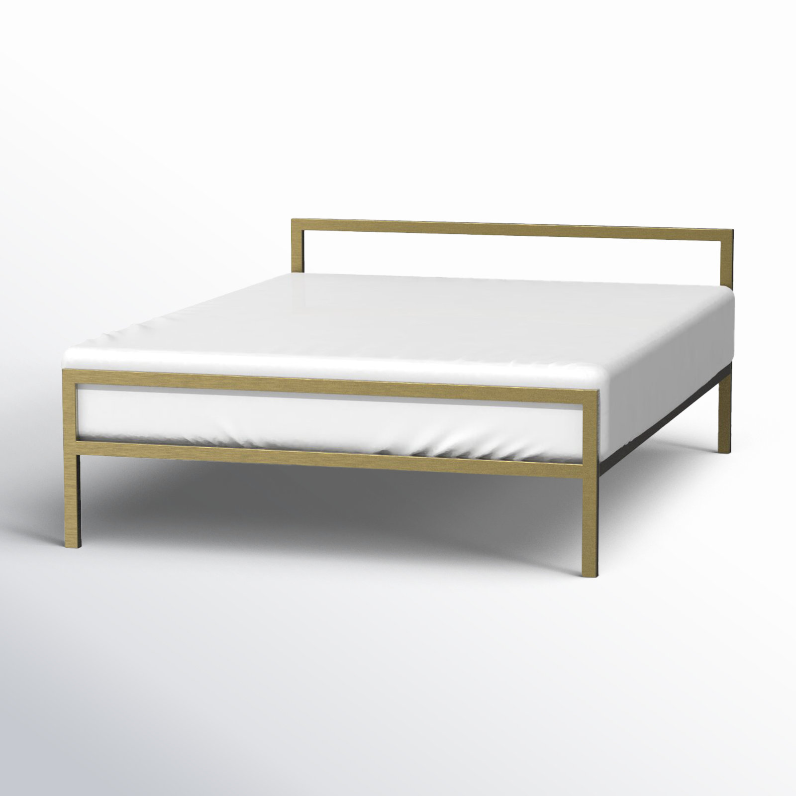 Aston Open-Frame Bed, King, Gold