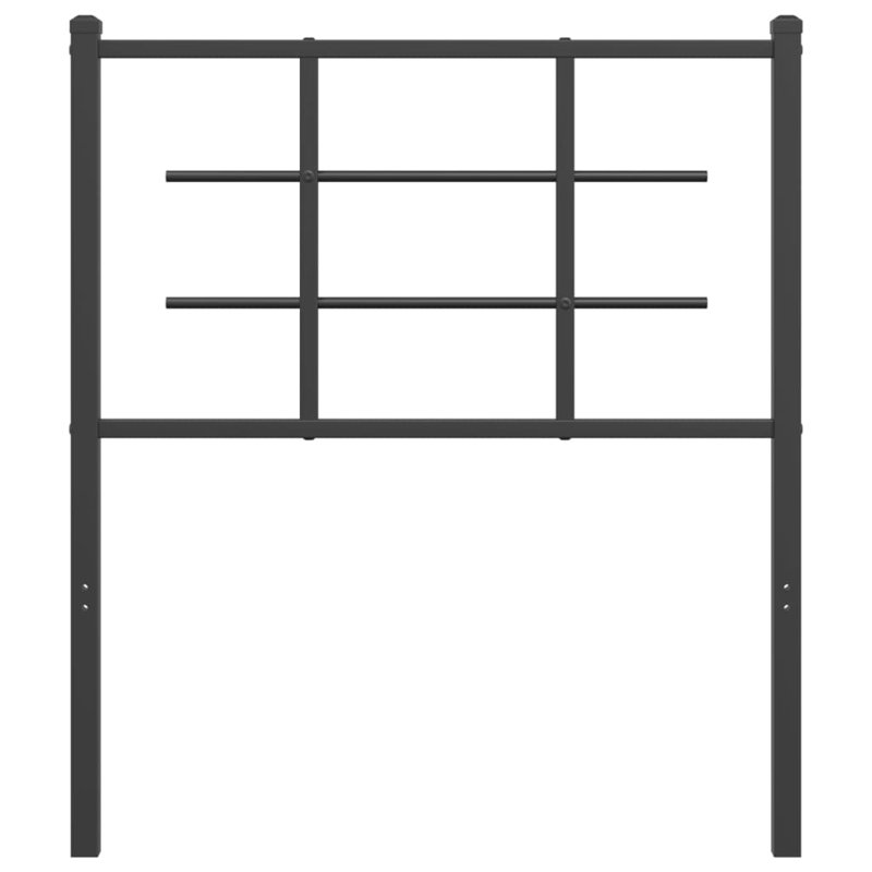 Vidaxl Metal Replace Headboard Black 75 Cm, Small Single