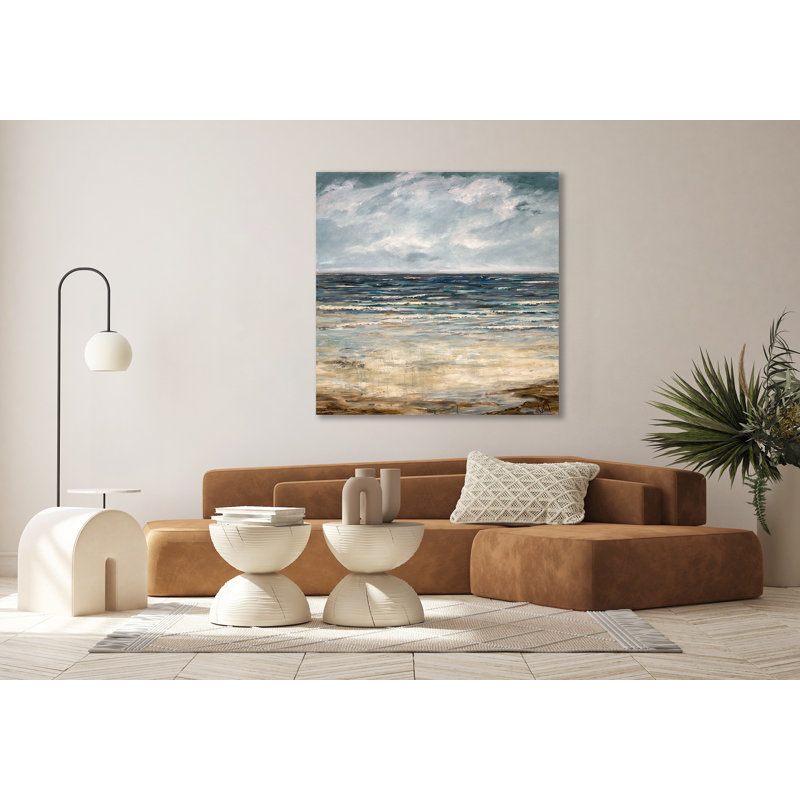 Emerald Sea - Artist Enhanced Canvas Print, 40" H x 40" W x 1.5" D, Unframed Canvas