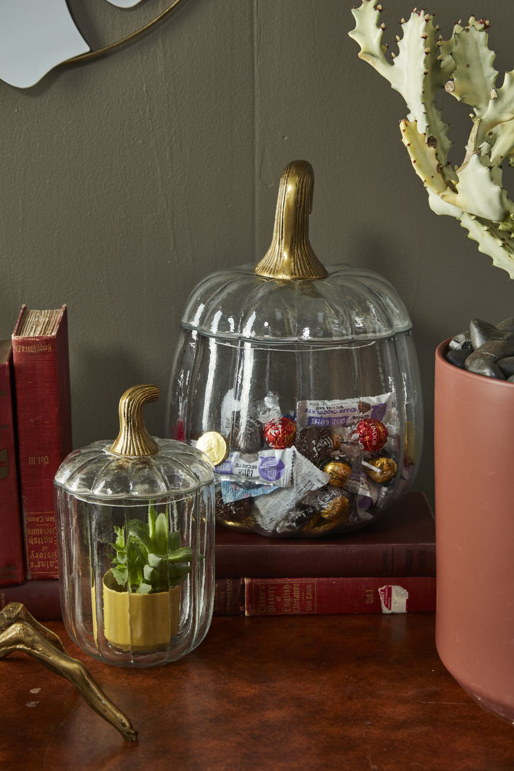 Translucent Pumpkin Terrarium 8.75"X8.75"X12.75"