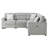 Emiliano Nickel Sectional with 3 Pillows
