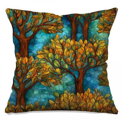 Autumn Leaves Throw Pillow, Nature Double Sided Pillows
