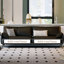 Coussin de canapé standard en cuir véritable noir-585854047