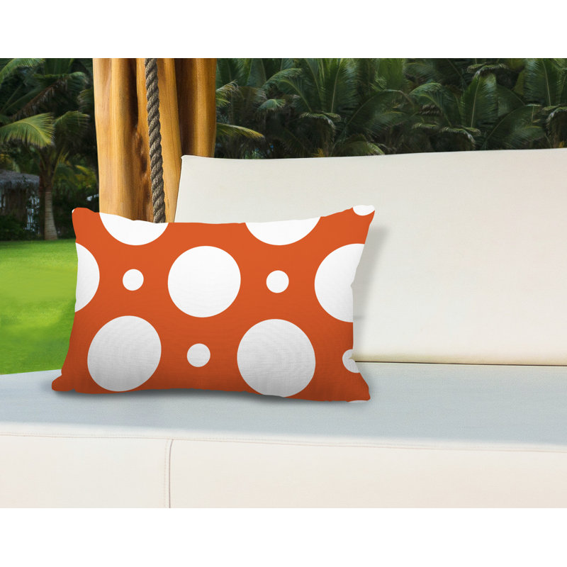Housse et insert de coussin rectangulaire d'extérieur Fisk, Orange brûlé