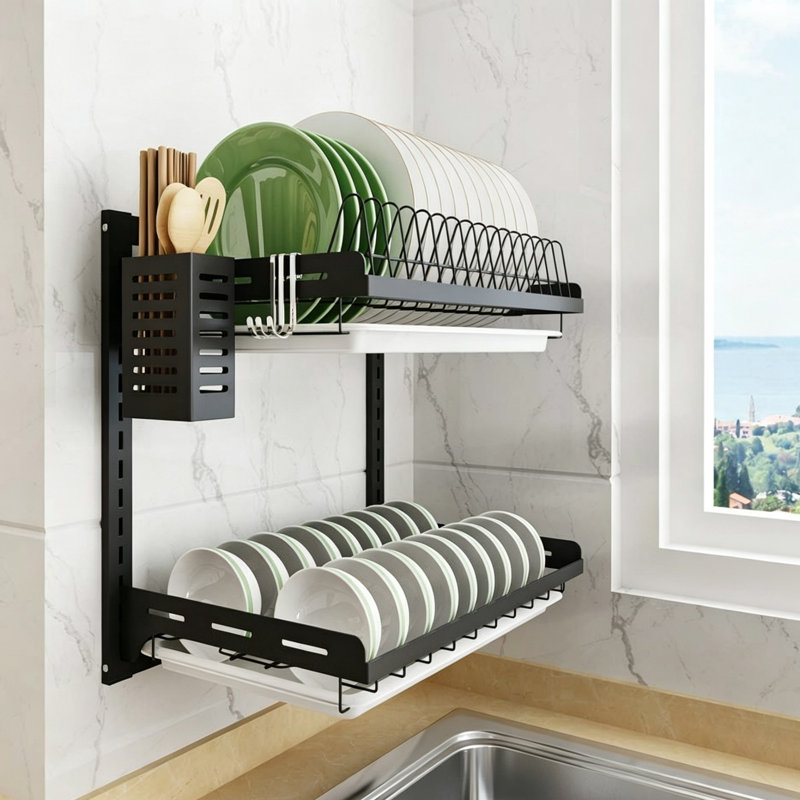 Stainless Steel Two Tier Dish Rack
