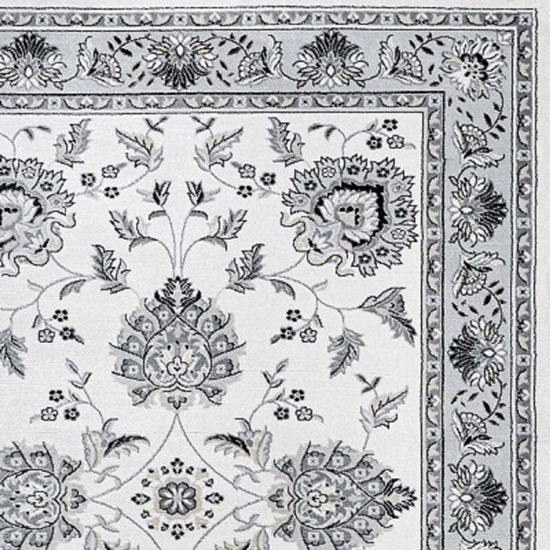 Yeghivart French Cottage Cream/Light Gray Rug, Rectangle 7'8" x 10'