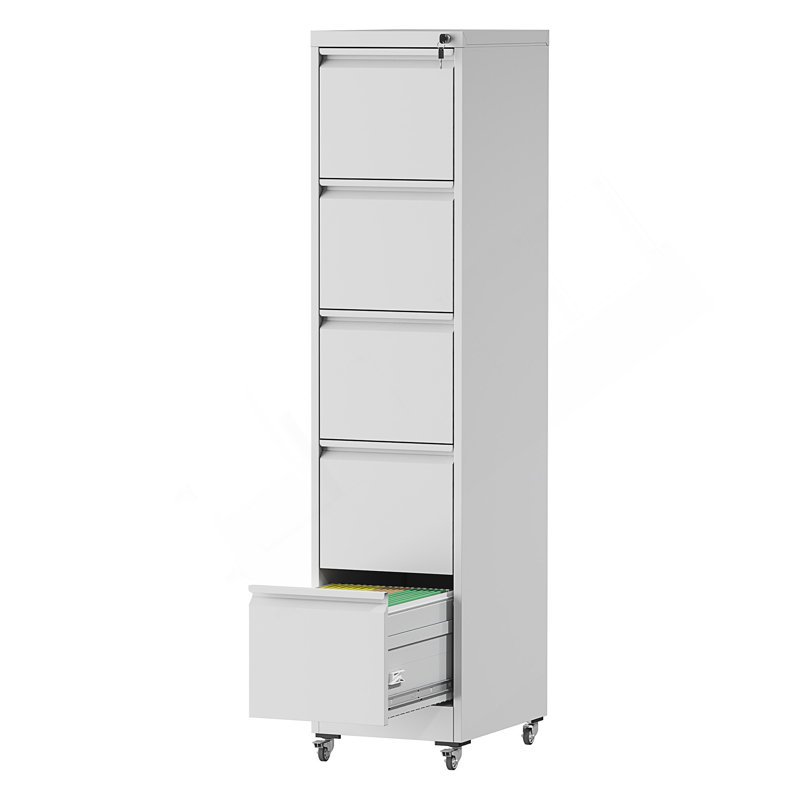 Metal Vertical File Cabinet, White