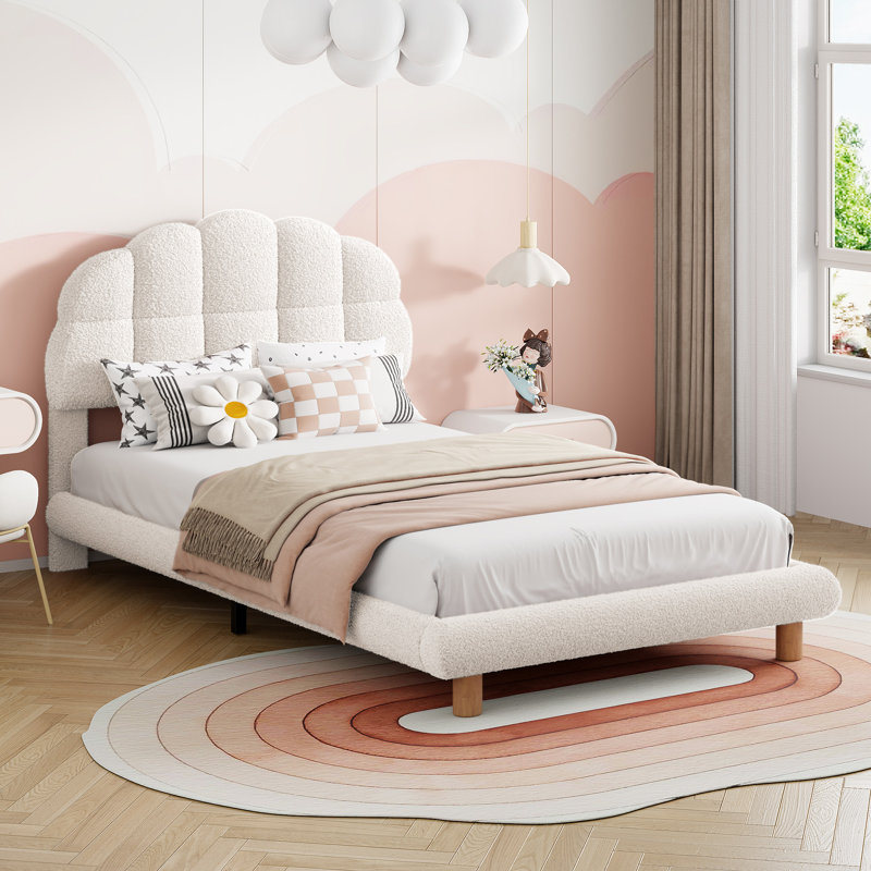 Sandina 90 x 200Cm Platform Bed, Beige