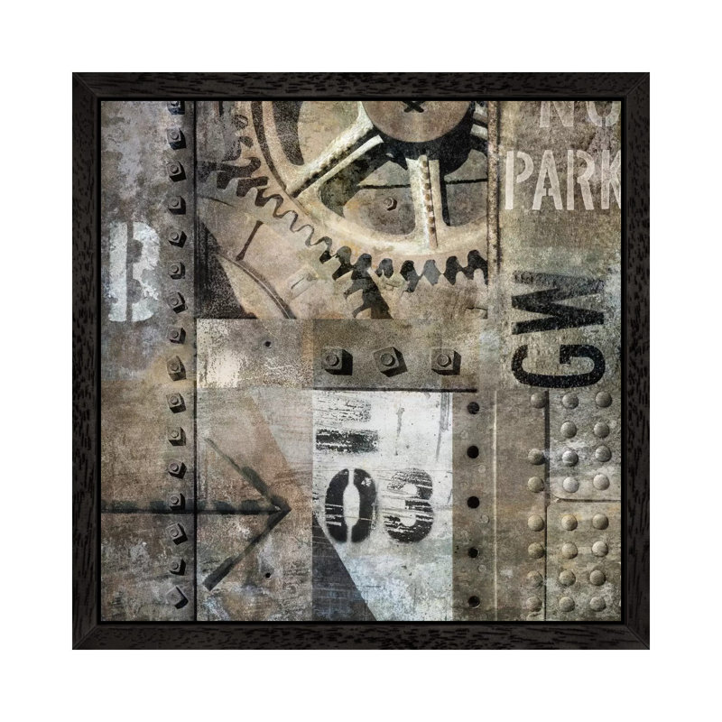 Industrial I by Dylan Matthews - Single Picture Frame Print on Canvas, 45.72 cm H x 45.72 cm W, Black Framed Canvas