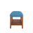 Blue Fabric & Oak Finish Storage Bench - 7" Package Width, 18" Seat Height Practical For Home Rectangular With 40" X 16" And Patio-1345466305