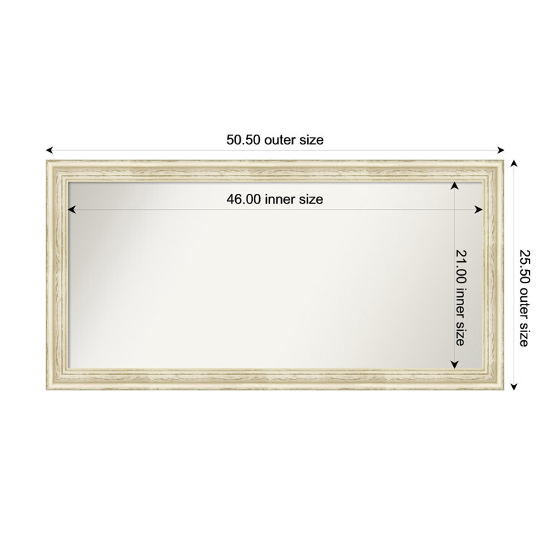 Miroir mural pour salle de bain Country, Rectangle, H 25,5 po x l 50,5 po