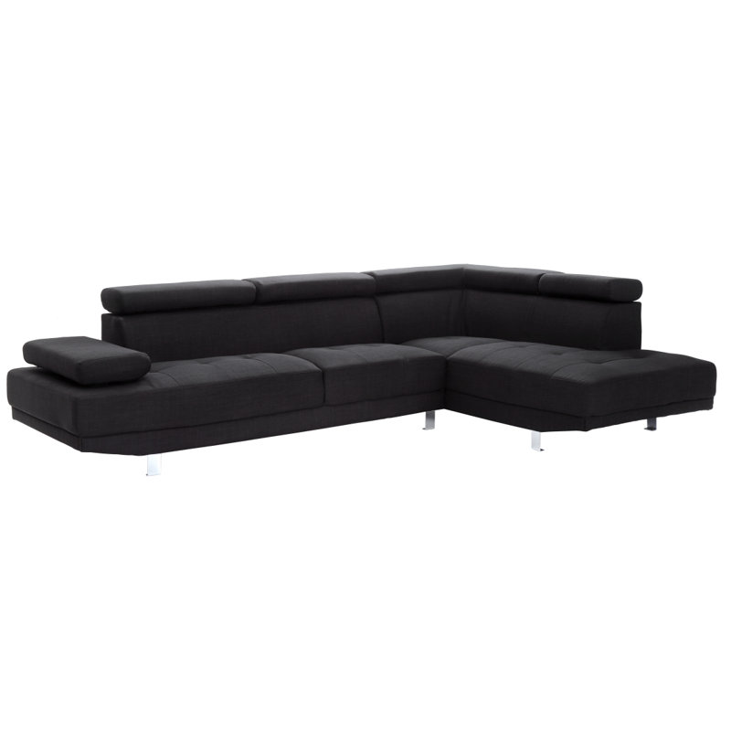 Canapé modulaire Modern River, Noir