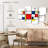 Avery Mondrian Inspired Rustic Abstract