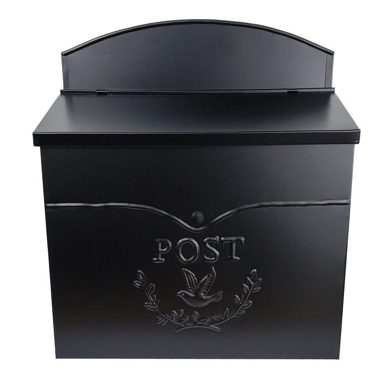 Chelsea Steel Wall Mounted Mailbox, Black