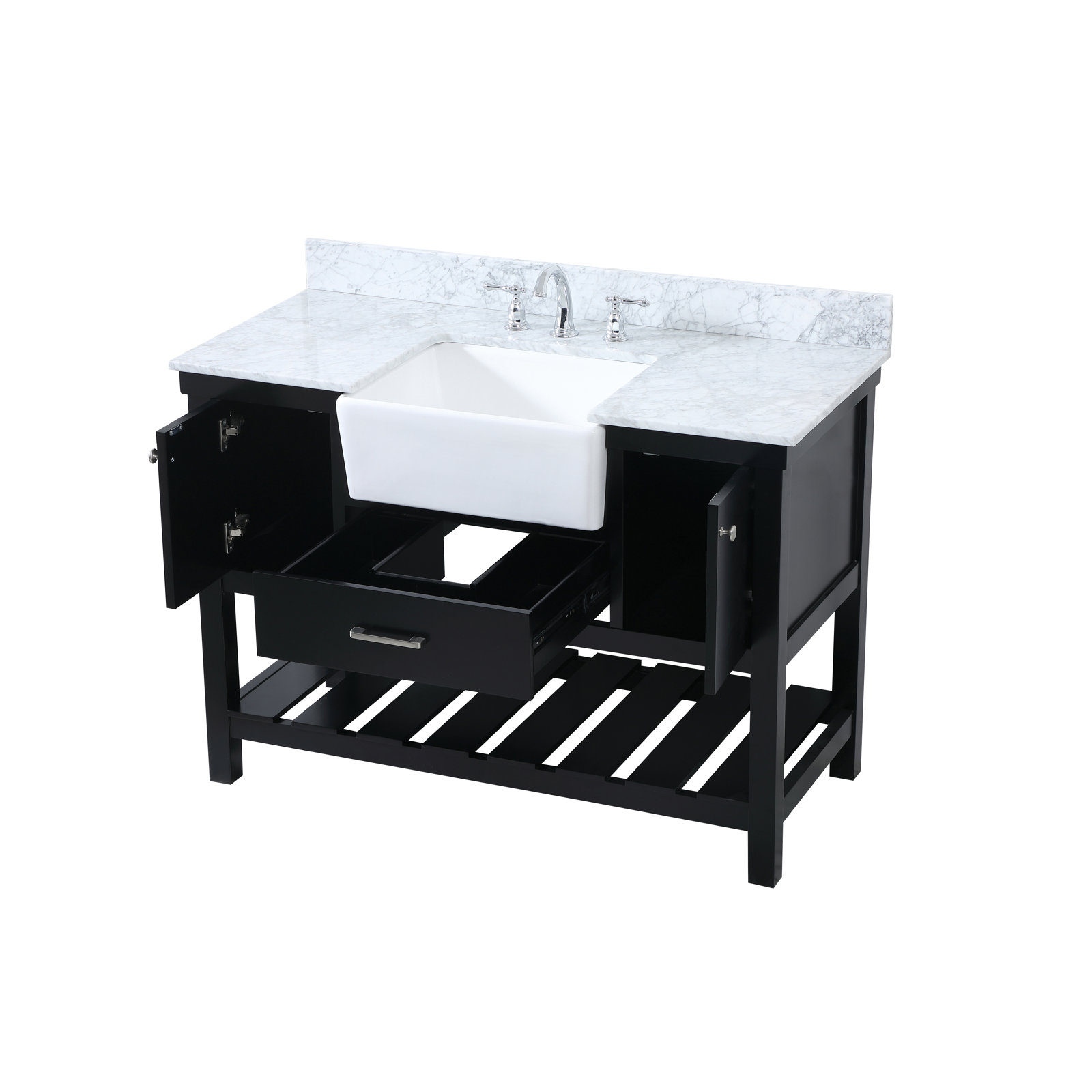 Pelaghia 48'' Single Bathroom Vanity, Black