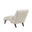 Chaise longue rembourrée avec coussin en cuir technique beige