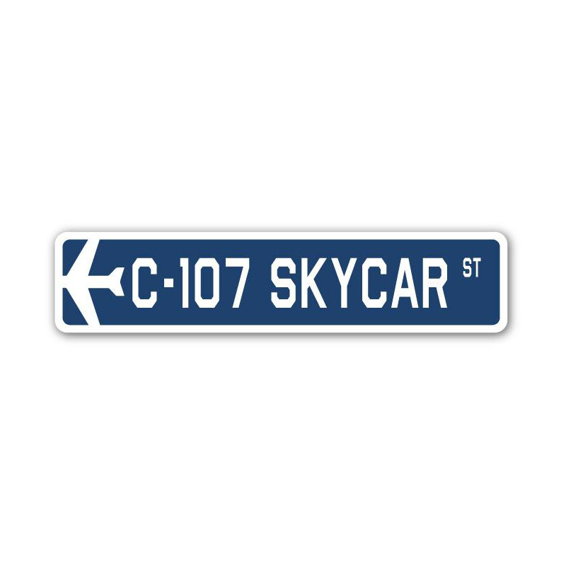 Plaque de rue Bletchley C-107 Skycar Air Force, H 7 po x l 30 po x P 1 po