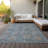 Washable Floral Indoor / Outdoor Rug-643970942