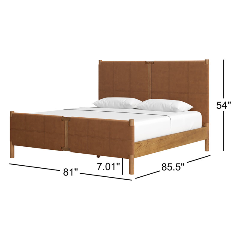 Salado Leather Bed, Heirloom Sienna, King