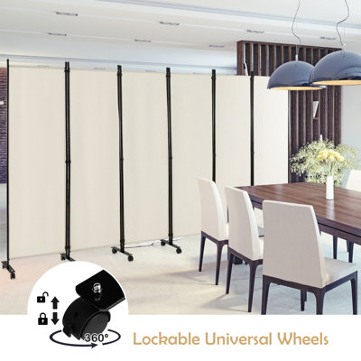 Tairon 334.5cm W x 172cm H Folding Room Divider