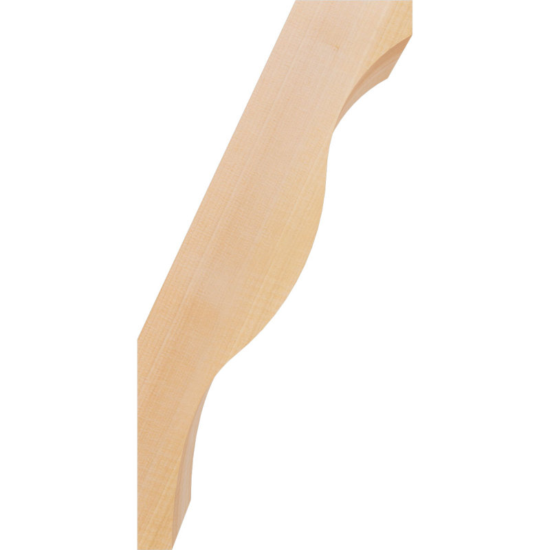 Attelle de genou lisse Funston, l 3 1/2 po x P 8 po x H 16 po, cèdre rouge de l'Ouest, Cèdre rouge, Lisse