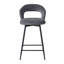 Swivel Upholstered Bar Stool with Iron Frame-1544208726