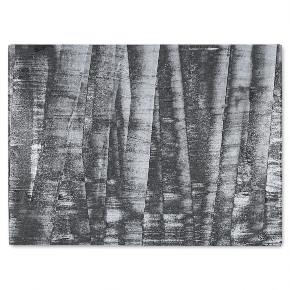 White Bamboo Glass Chopping Board