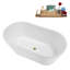 Baignoire autoportante 59 po avec drain interne 59 po Streamline