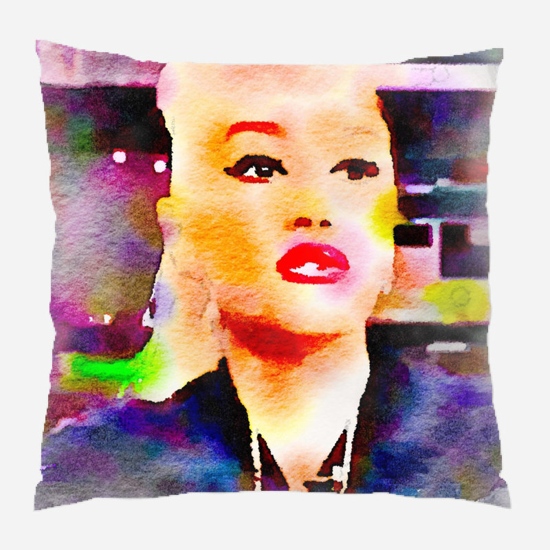 Reversible Throw Pillow, Microsuede, Indoor