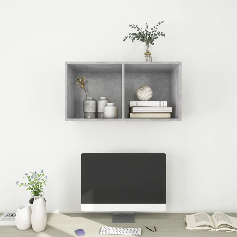 Dellatorre Cube Shelf, Concrete Grey