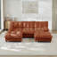 Canapé modulaire en forme de U 107 po avec 2 repose-pieds, canapé-lit modulaire en chenille de 107 po avec coussin en treillis confortable, chambre et appartement-944405483