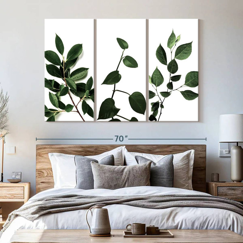 " Leaf Branches " 3 - Pieces, 42" H x 65" W x 1.25" D