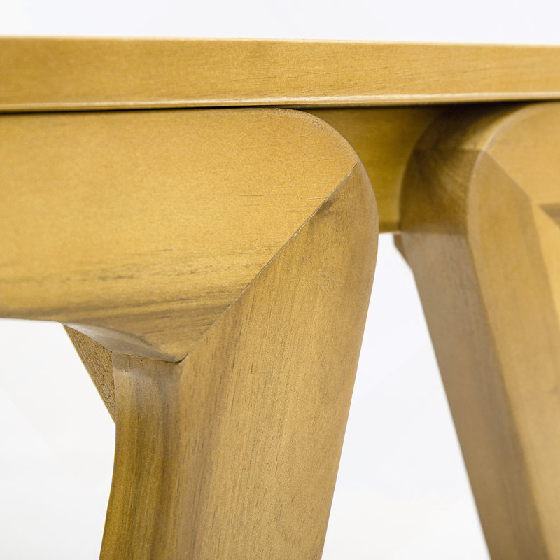 Ensemble de table de pique-nique d'extérieur 3 pièces, ensemble de salle à manger de patio contemporain en bois d'acacia avec bancs - toutes saisons et compact pour balcon, terrasse, camping