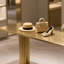Table présentoir à colonne rétro or chaud-1491759122