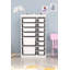 Armoire polyvalente moderne | 100% panneau de particules enduit de mélamine, épaisseur: 0,7 pouce | Comprend de nombreuses tablettes, des pieds en plastique et une conception murale | Parfait pour le bureau à domicile, le salon ou les solutions de rang-928455653-928455651