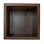 Pot de fleurs d'extérieur carré moderne en métal noir Modern Simplicity - brun-1549856711