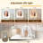Compact Vanity Desk with LED Mirror & 2 Drawers, Makeup Table with Side Storage Shelves, 3-Color Lighting, Modern Curved Design for Bedroom, White, Ideal Gift